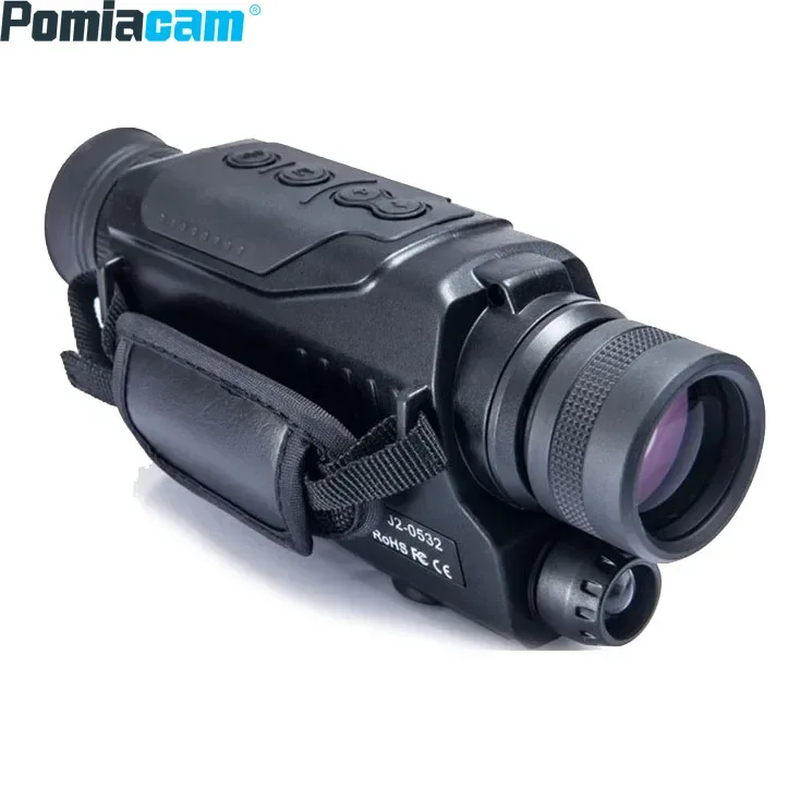 Night Vision Monocular 8GB TF Card with 200M Full Dark Camera Video Replay Menu Modes 2x Digital Zoom Night Vision Monocular