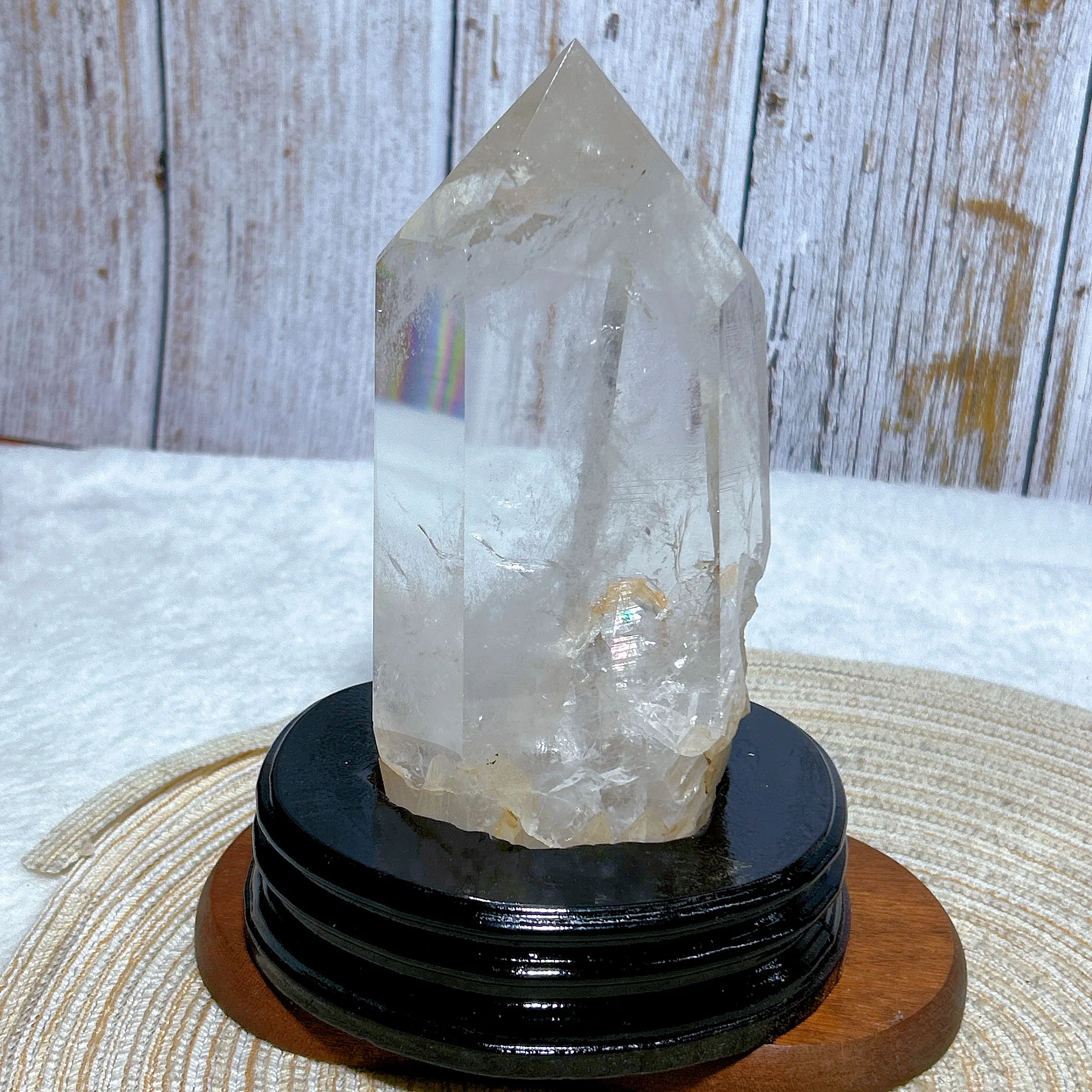 

Healing High Quality Natural Crystal Clear Quartz Rainbow Large Tower Raw Stone Specimen Mineral Energy Home Decorations Gift