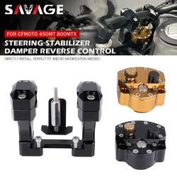 For CFMOTO 450MT 800MTX Steering Damper Motorcycle Steering Stabilizer Bar Riser Clamp CF-MOTO IBEX 450 MT 800 MTX 800MT Explore
