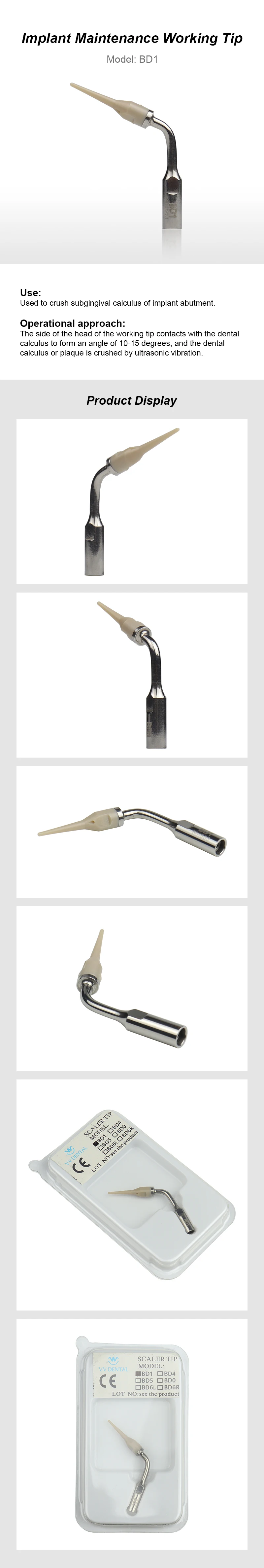 1 Stück Dentaler Ultraschall-Scaler-Aufsatz, Implantatpflege-Aufsatz, passend für SATELEC DTE Geräte, Zahnaufhellungswerkzeuge – Detail 1