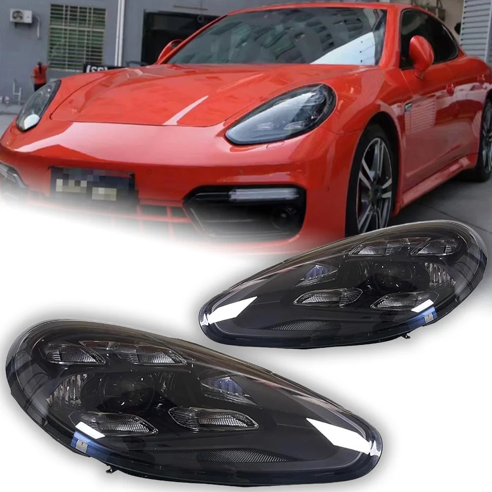 Đèn LED Xe Hơi Cho Porsche Panamera 970 Đèn Pha Máy Chiếu Ống Kính Năng Động Tín Hiệu Đầu Đèn Đèn Pha LED Drl Phụ Kiện Ô Tô