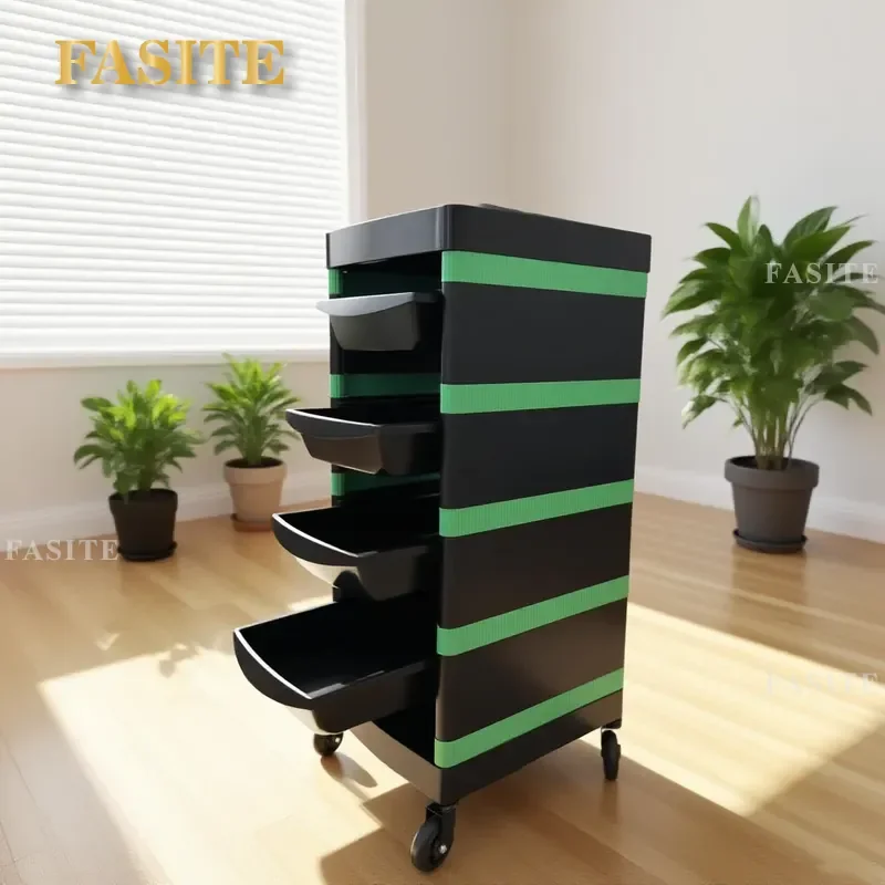 For Hair Trolley Beauty Barber Shop Perm Dyeing Rack Cabinet Multi-functional Tool Storage Cart with Wheels