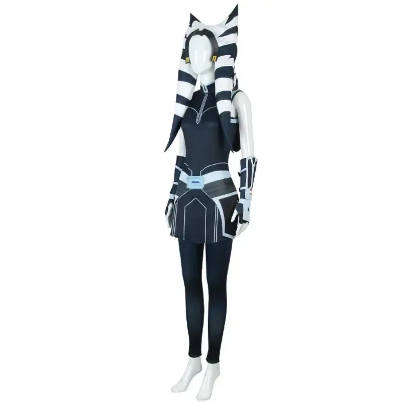 Ahsoka Tano Cosplay Star and The Clone Wars Costume Hat ren Full Set Adult Halloween Party - view 2