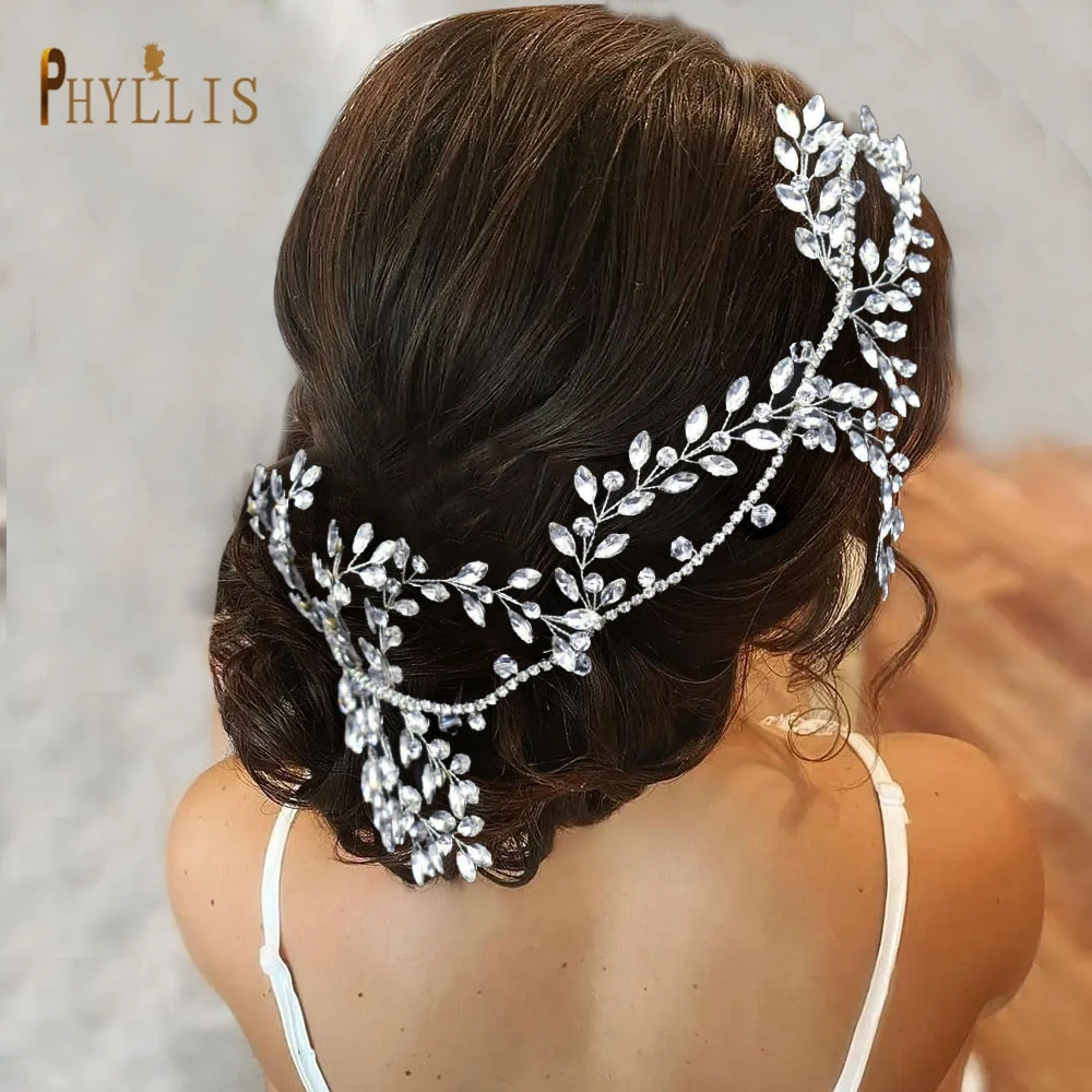 A344 Crystal Bridal Headband Bohemian Headpiece Rhinestone Wedding Hair Accessories Diamond Bridal headdress Fashion Women Tiara