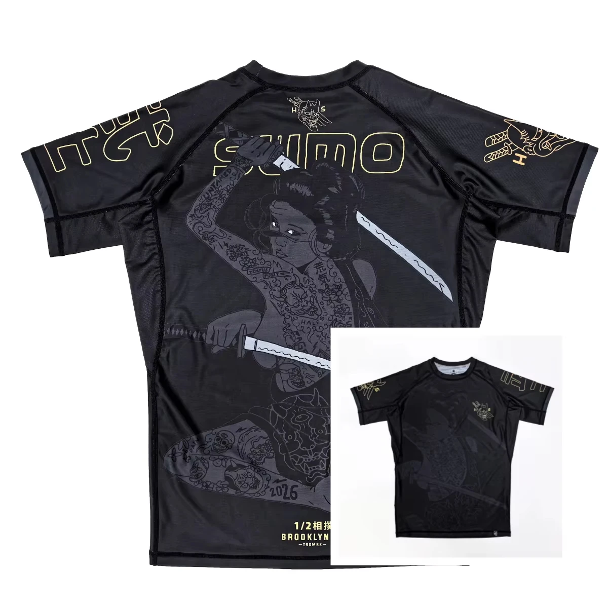 Men's BJJ/MMA Rash Guard America Old School Style Athleisure T-Shirt Summer Breathable Quick Dry for Daily Fitness Training Kids