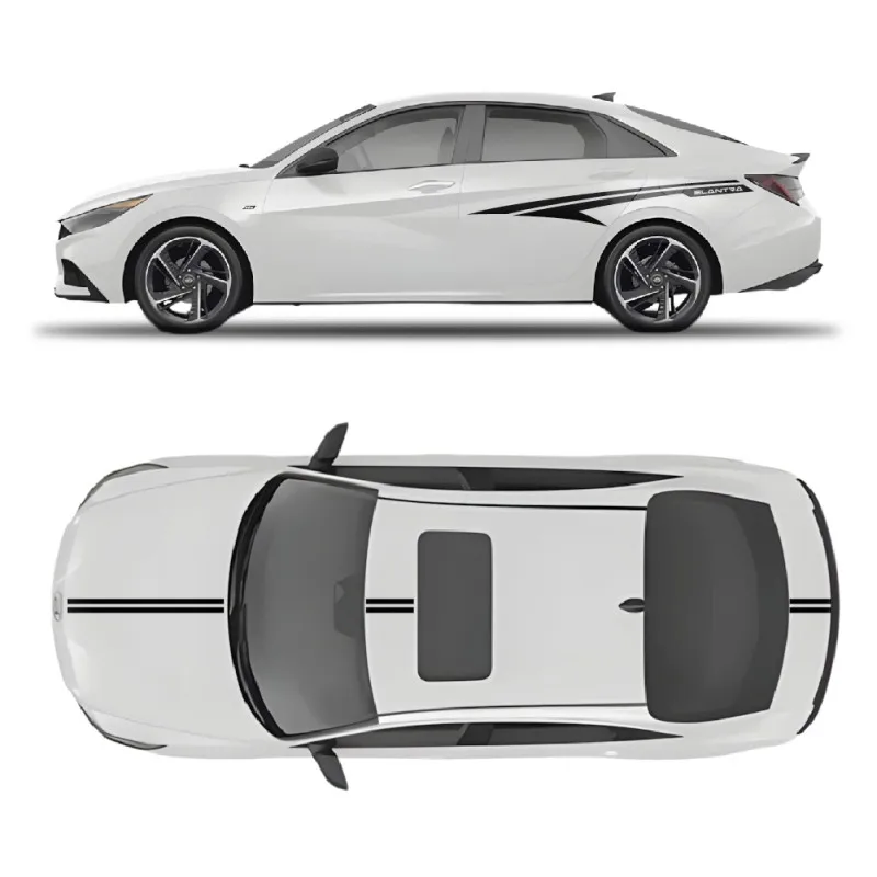 Car Vinyl Stickers body Appearance modification customizeddecals Racing Sport decals For Hyundai Elantra