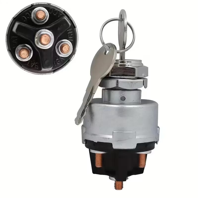 Universelles Auto-Boot, 12 V, 4 Positionen, Zündung, EIN/AUS/Start, Zündschloss mit 2 Schlüsseln für Benzinmotor-Landmaschinen