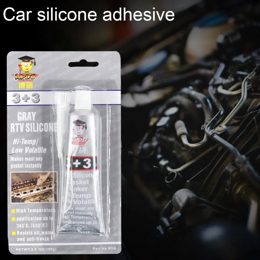 3 + 3 Sealant High Temperature Silicone Adhesive Sealant Automotive Non-adhesive Gasket Oil Resistant Waterproof Sealant