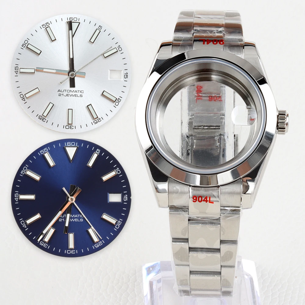 285mm腕時計文字盤グリーン夜光文字盤針、デイトジャスト36-39mm腕時計ケース対応、nh35-nh36ムーブメント用時計部品修理工具