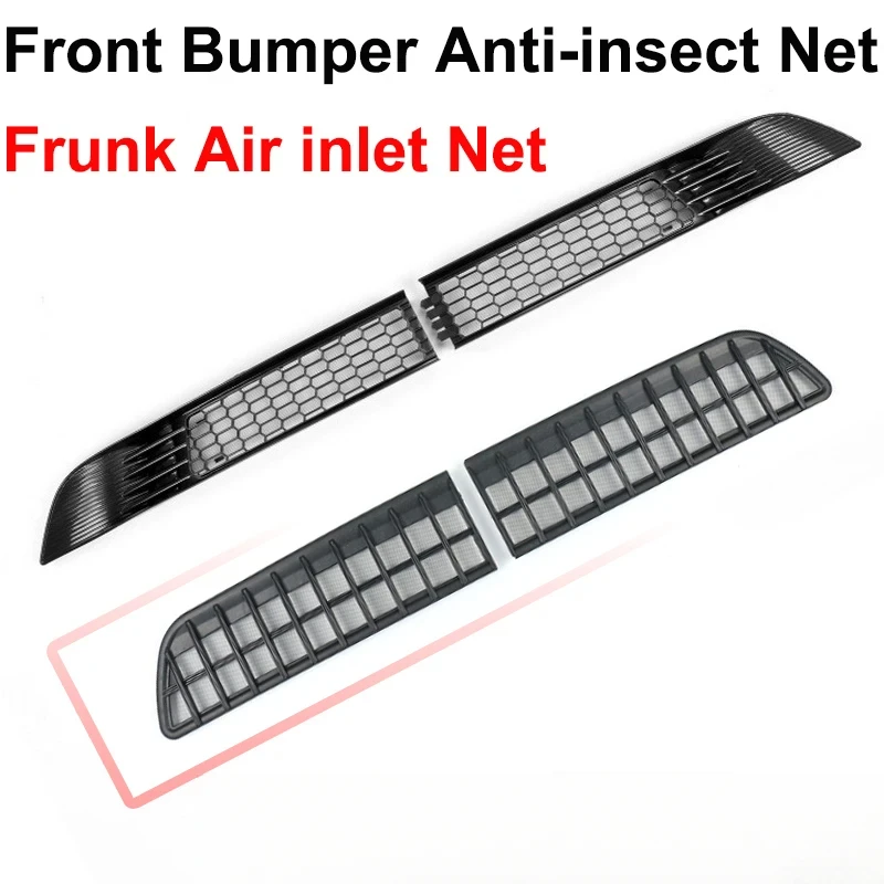 

for Model Y 2024 2025 Front Bumper Lower Racing Grill Anti-insect Net Midnet Frunk Air Inlet Mesh Grille Cover Accessories