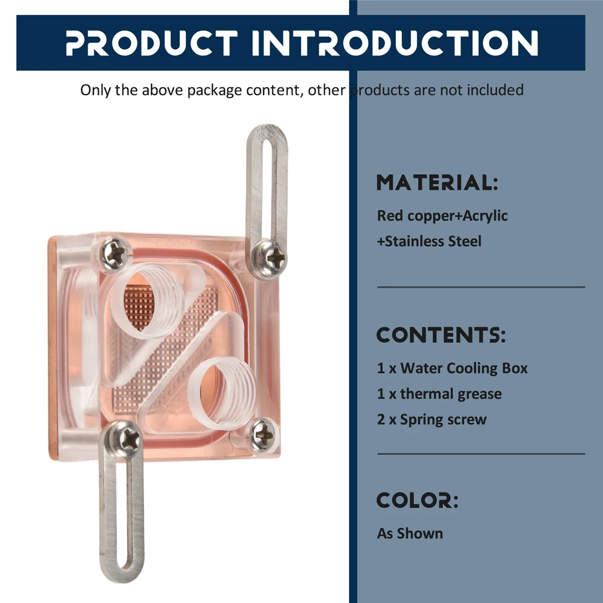 XFDZ Chipset Waterblock Computer Water Cooling Acrylic Transparent General Northbridge Block for Computer CPU Block