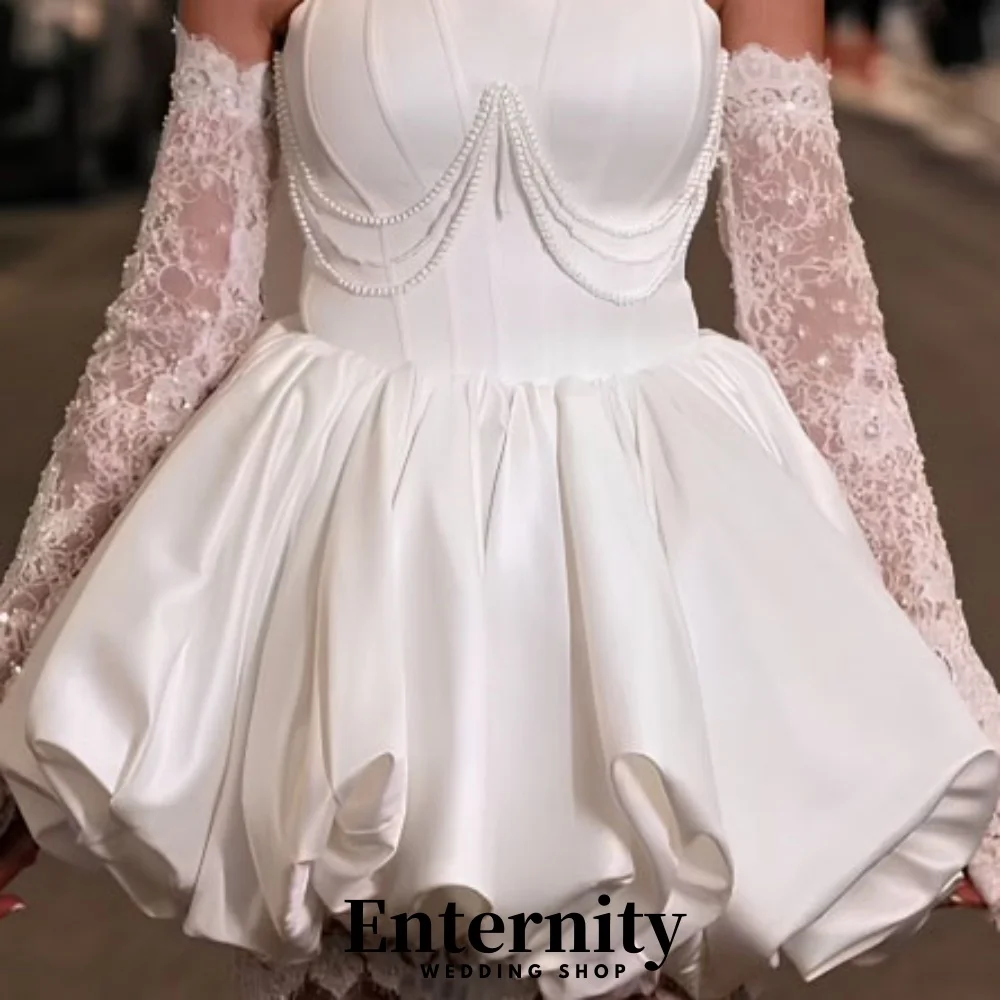 Barco-pescoço flor vestido de casamento sexy renda applique vestido de noiva encantador meia manga vestido de noiva vestidos de novia personalizar