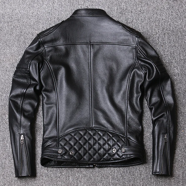 shipping,2023 New motor Free leather jacket.fashion genuine leather coat.black cowhide clothes.biker leather clothing.cool