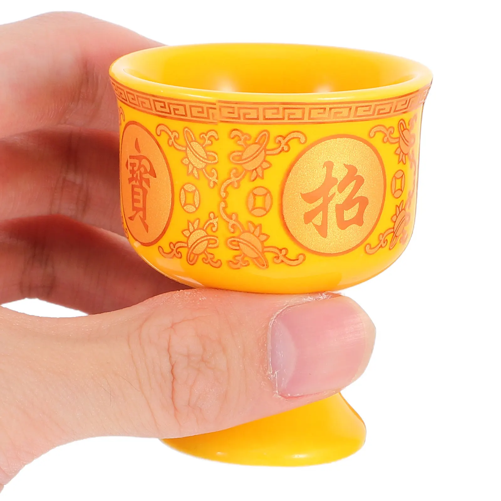 3Pcs High Temperature Forged Ceramic Lotus Water Offering Cups for Buddhist Altar Worship Temple Home Decor Meditation Wealth