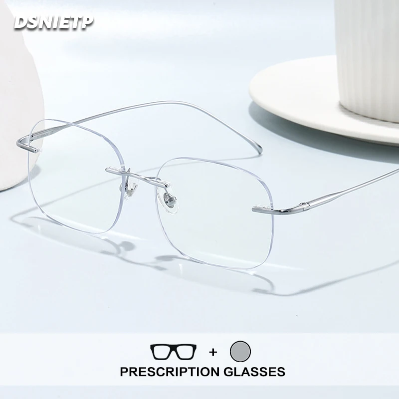 

Высокое качество безрамочные очки для чтения женские анти-синий свет очки без оправы по рецепту мужские фотохромные прогрессивные очки