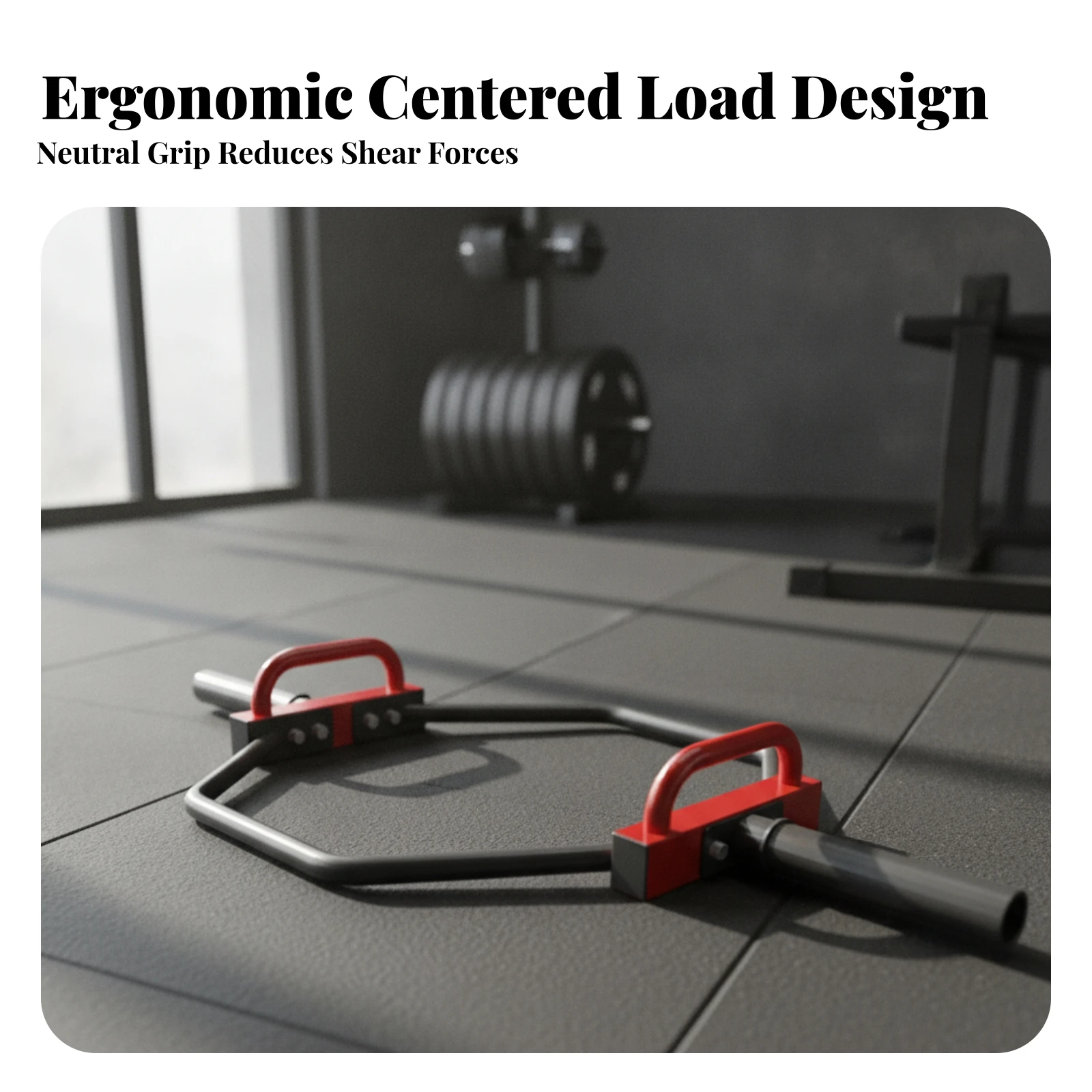 Open-Frame Trap Bar Powder-Coated Open Trap Bar Barbell Sturdy Fitness Equipment Spacious for Strength Trainers, Home Gym