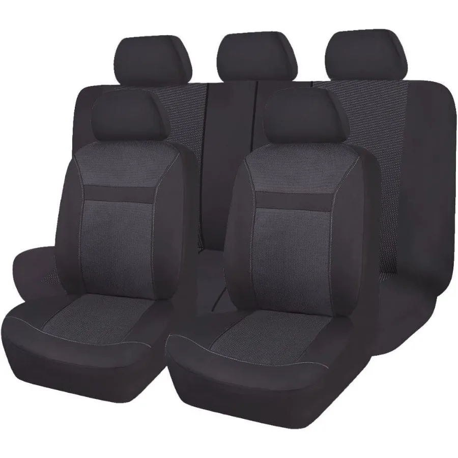 

Universal Car Seat Covers Full Set Split Breathable Jacquard Sport
