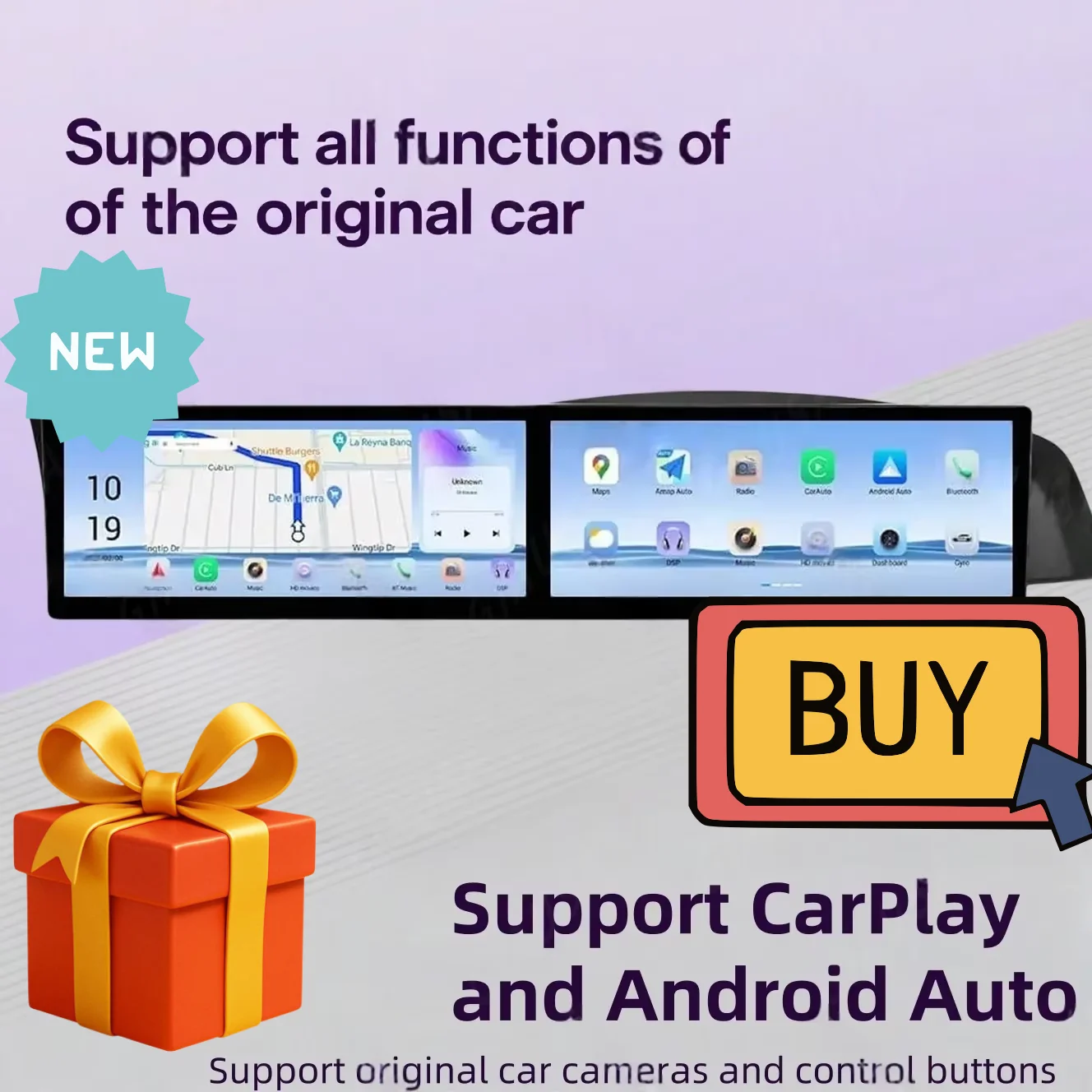 CC 24.6Inch Car radio For Toyota 86 /SUBARU BRZ 2012-2020 Wireless Carplay Android Auto GPS Navigation Multimedia Player