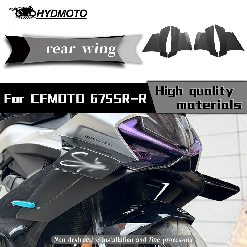 

For CFMOTO 675SR 675SR-R 675SRR 675sr-r Motorcycle Fixed Wind Wing Front Aerodynamic Winglet Carbon Fiber Fairing Accessories