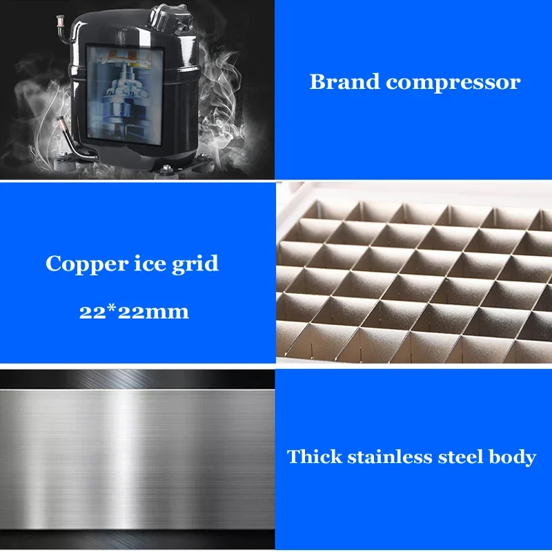 200-500kg/24h Commercial Ice Making Machine Automatic Ice Maker Ice Machine Storage For Bar Coffee Shop Milk Tea Room