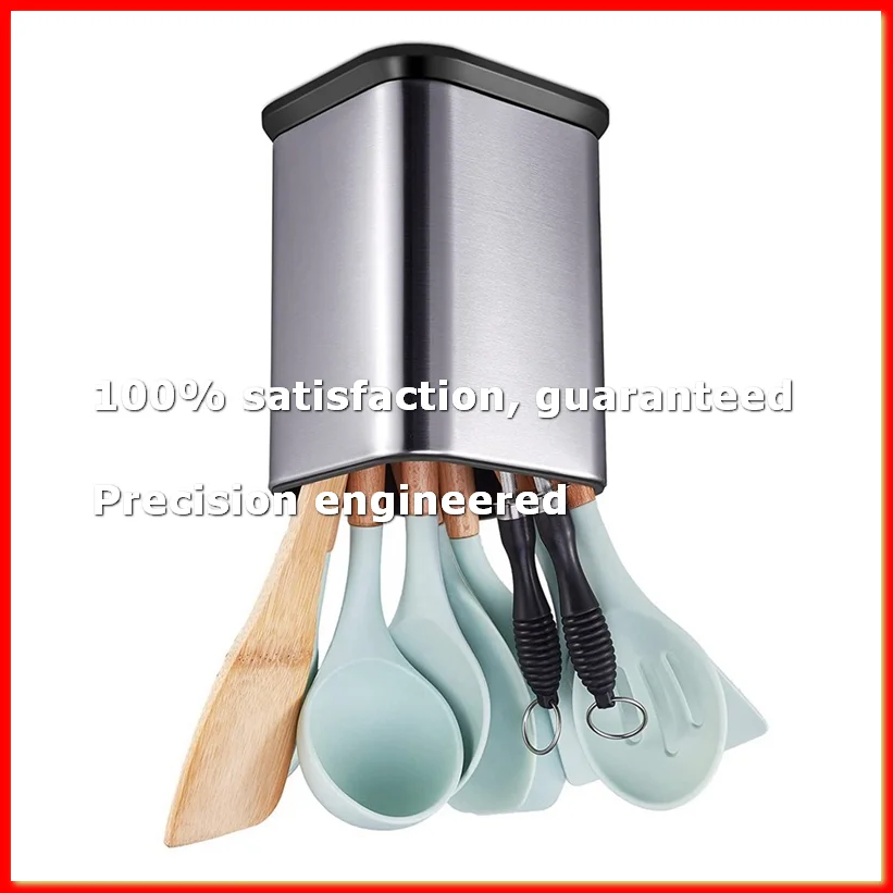 Kitchen Utensil Holder, Utensil Holder for Countertop Cooking Utensil Holder Deep and Stable Organizer for Easy to Clean-A23R