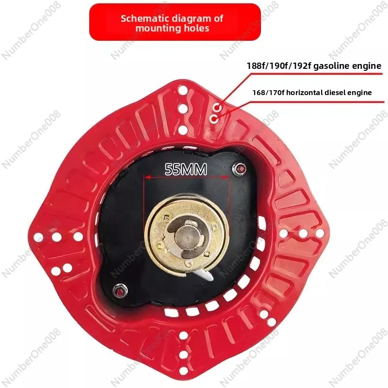 

177 188 190 192F Engine Recoil Starter, Easy Pull Start Replacement Kit for 5-10KW Generator Manual Conversion