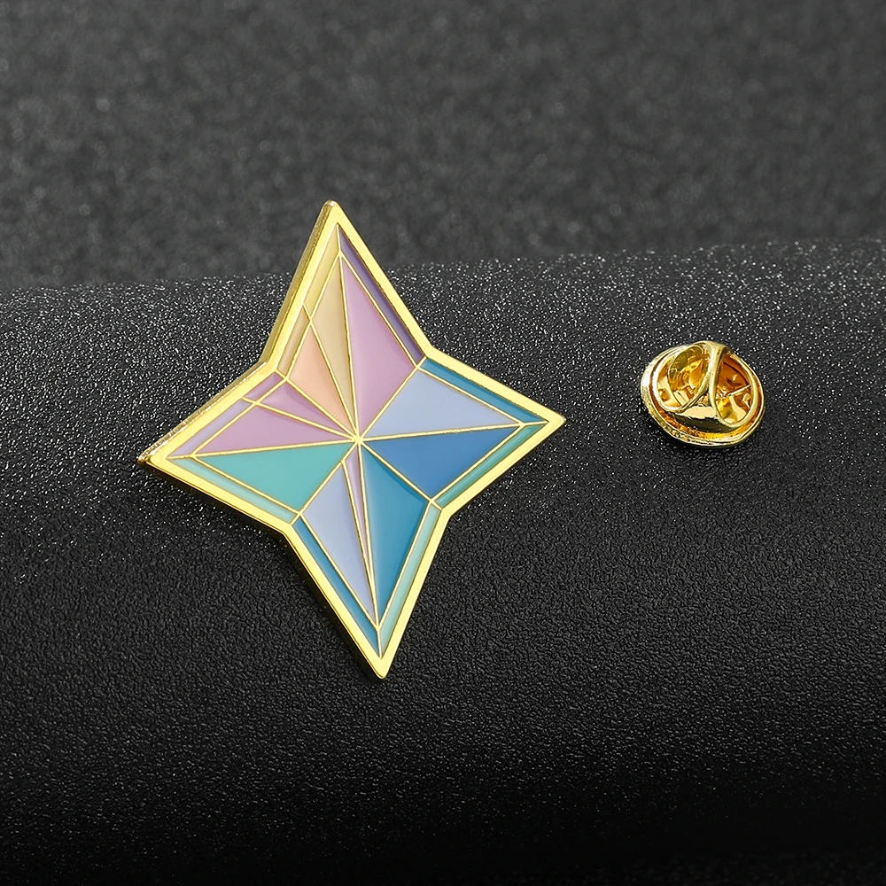 Game Genshin Impact Brooch Cosplay Anime Props Primogems Badge Metal Brooch for Kids Clothing Hat Lapel Pin Accessories Gifts