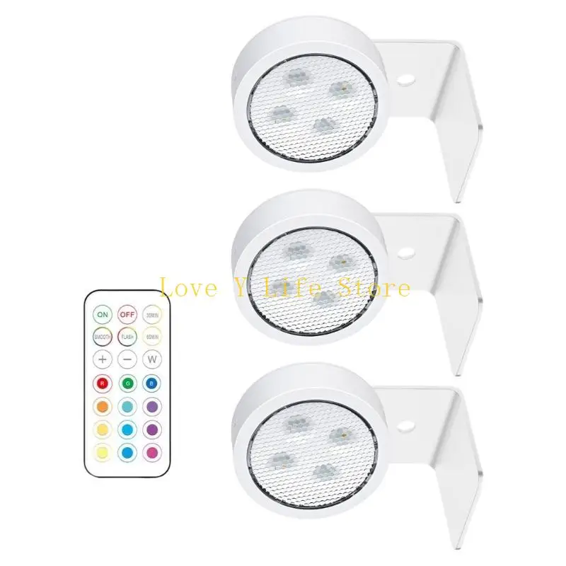

L74C LED Wall Lights with Remote Dimmable Under Cabinet Light ABS Texture for Wall