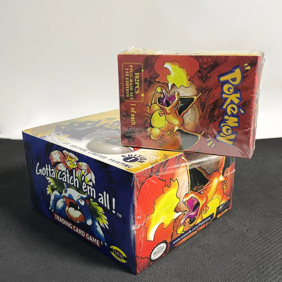 PTCG 102Pcs/396Pcs PKM Base Set 1ST Edition Whole Set Booster Box