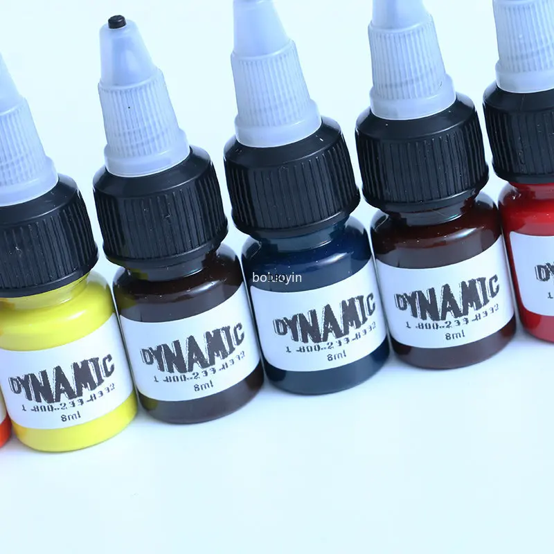 タトゥー用ミニインク,10個,ボディアート,天然植物,顔料,永久顔料,8ml/ボトル