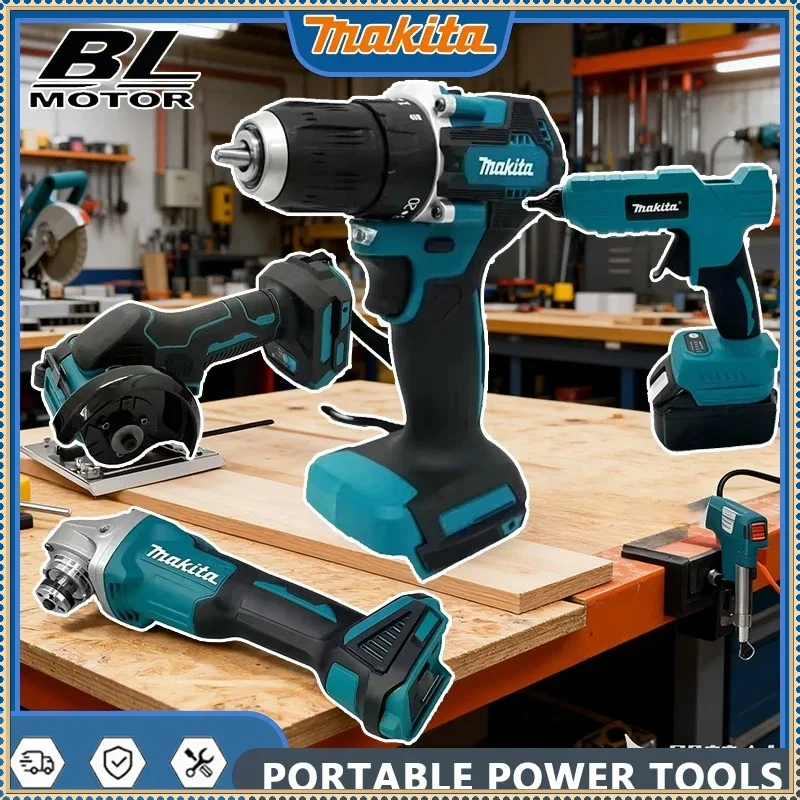 

Makita Brushless Grinder Butter Gun Chainsaw Inflator Combination Silicone Gun Cutting Machine Set For Makita 18V 20V Battery