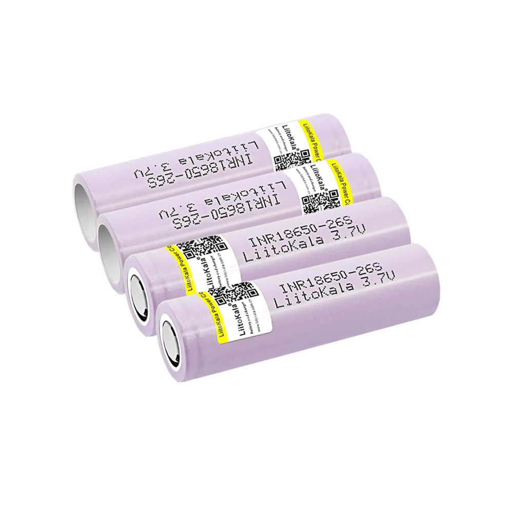 بطاريات LiitoKala أصلية جديدة 26S 3.7 فولت 18650 2600 مللي أمبير في الساعة ليثيوم قابلة للشحن التفريغ المستمر 15A للأدوات الكهربائية بدون طيار + صندوق
