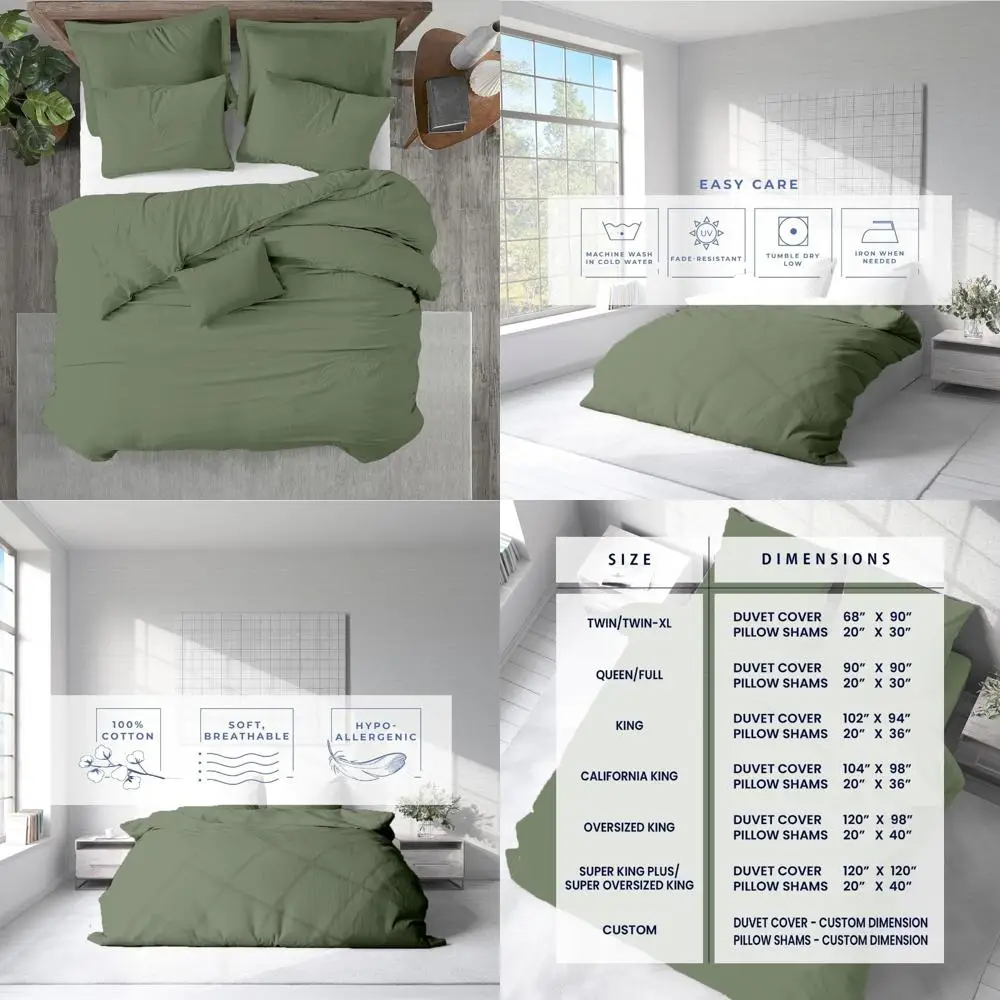 

Ультрамягкий пододеяльник из 100% египетского хлопчатобумажного сатина королевского размера — 600 ниток Премиум Комфорт и долговечность