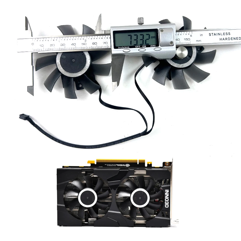 

Новый охлаждающий вентилятор, 4-контактный RTX2060 GTX1660, вентилятор графического процессора для Inno3D RTX2060 GTX1660 Ti 6 ГБ Twin X2, охлаждающий вентилятор