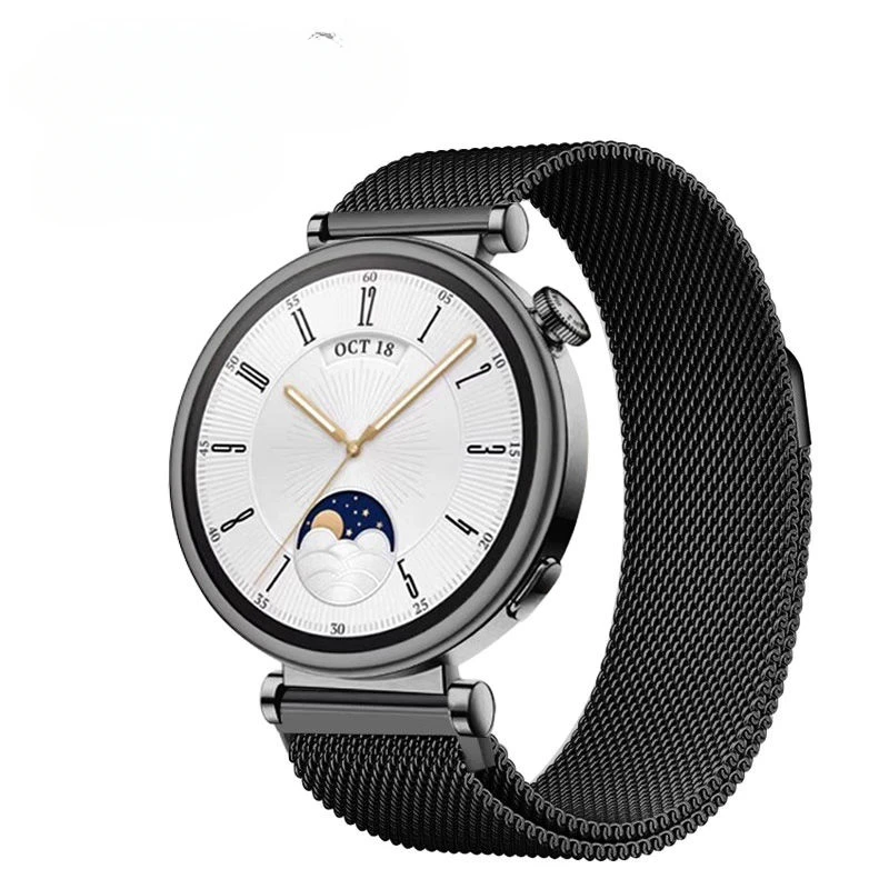 Correa de acero inoxidable para reloj inteligente, pulsera para Huawei Watch GT 4 de 41mm, 18mm, Garmin Venu 3S 2S/Vivoactive 3S 4S 255S 265S