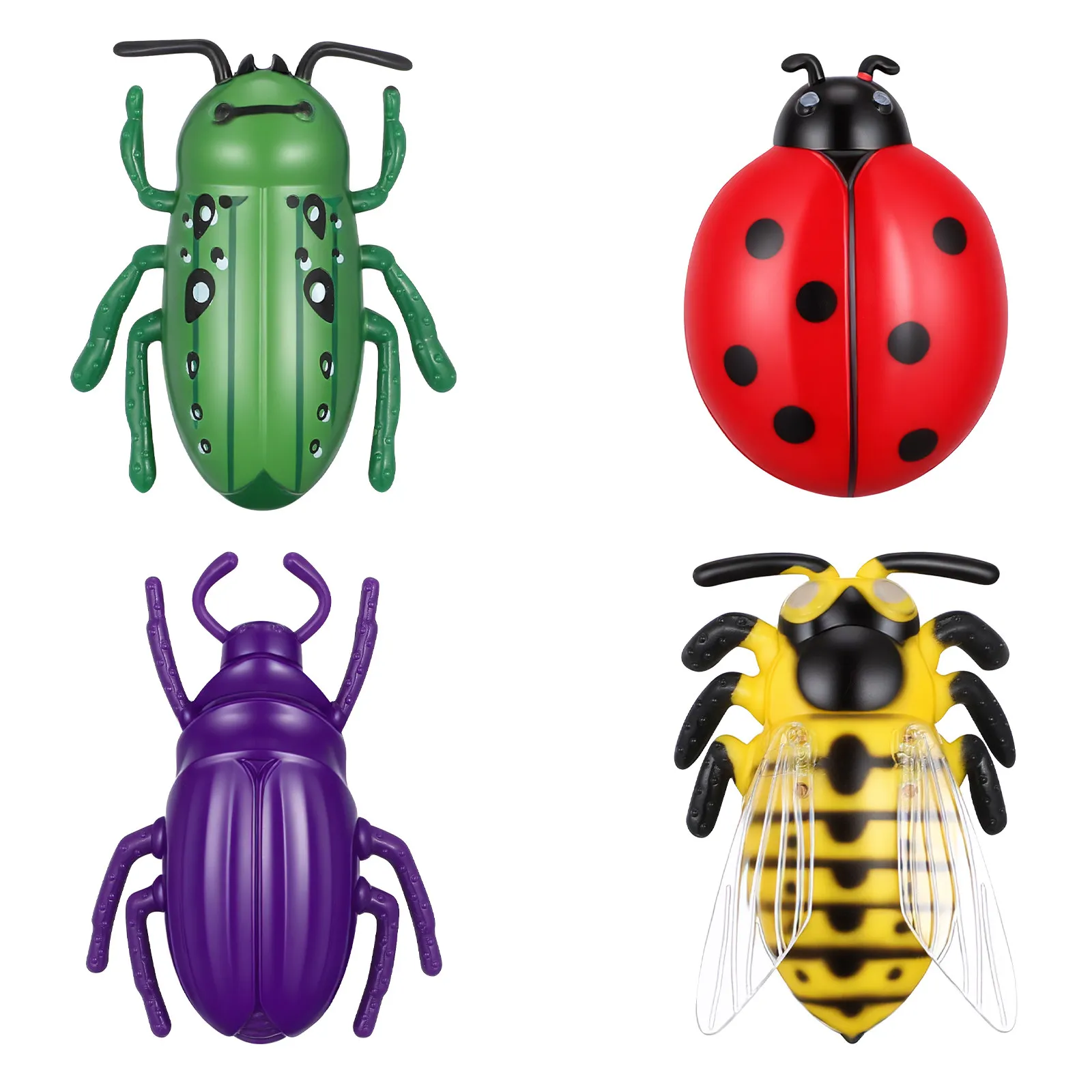 

4Pcs Electric Walking Simulation Moving Bugs Automatic Interactive Pet Cat Teaser Mini Moving Bug for Kids Fun