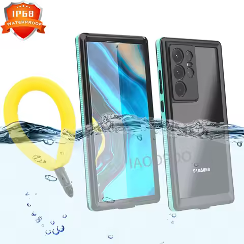 IP68 Waterproof Diving Swim OutdoorSport TPU Armor Cover Case For Samsung Galaxy S22 Ultra Plus S21 S20 Note 20 Ultra Note 10