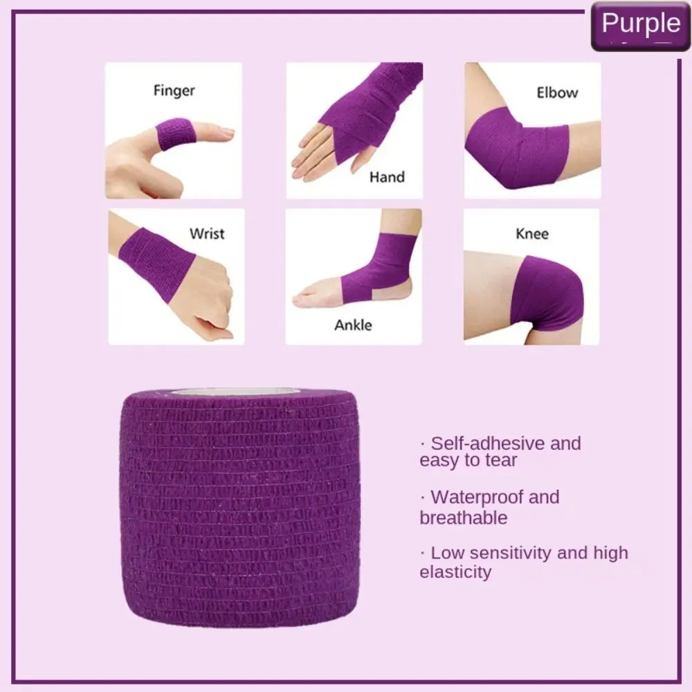 ضمادة مرنة ذاتية اللصق ذاتية اللصق تمنع الغضب ضمادة مرنة Elastoplast مكافحة ارتداء ضمادة رياضية ملونة الركبة