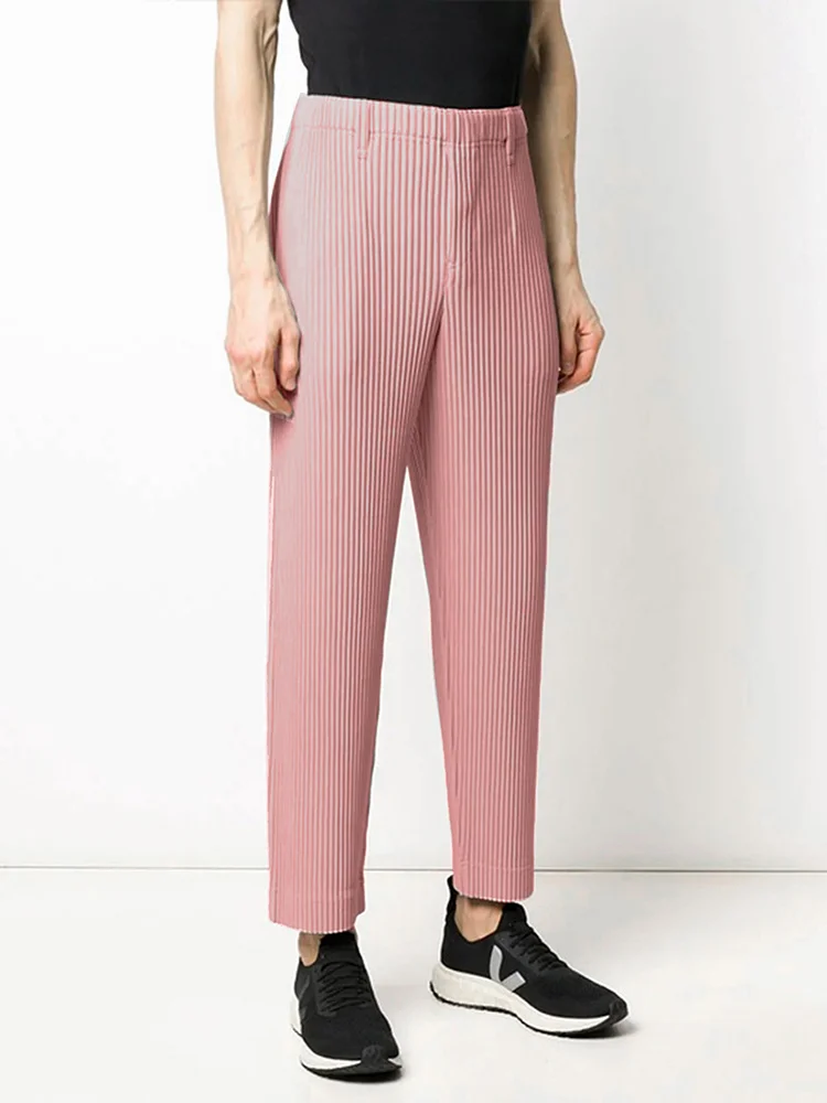 Leisure Pleated Suit Spring Summer Style Cardigan Pleated Top Casual Pants Solid Color V-neck 2022 Japanese Fashion 2A2122