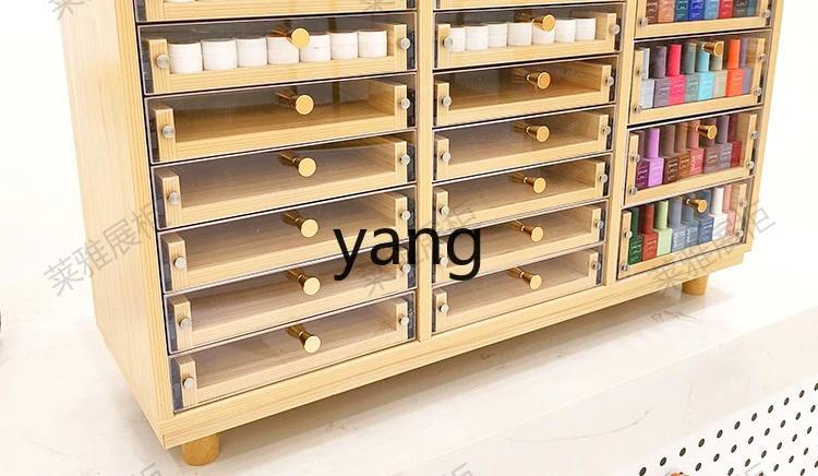 lmm Nail Display Cabinet Nail Salon Product Storage Cabinet Nail Polish Gel Storage Low Cabinet