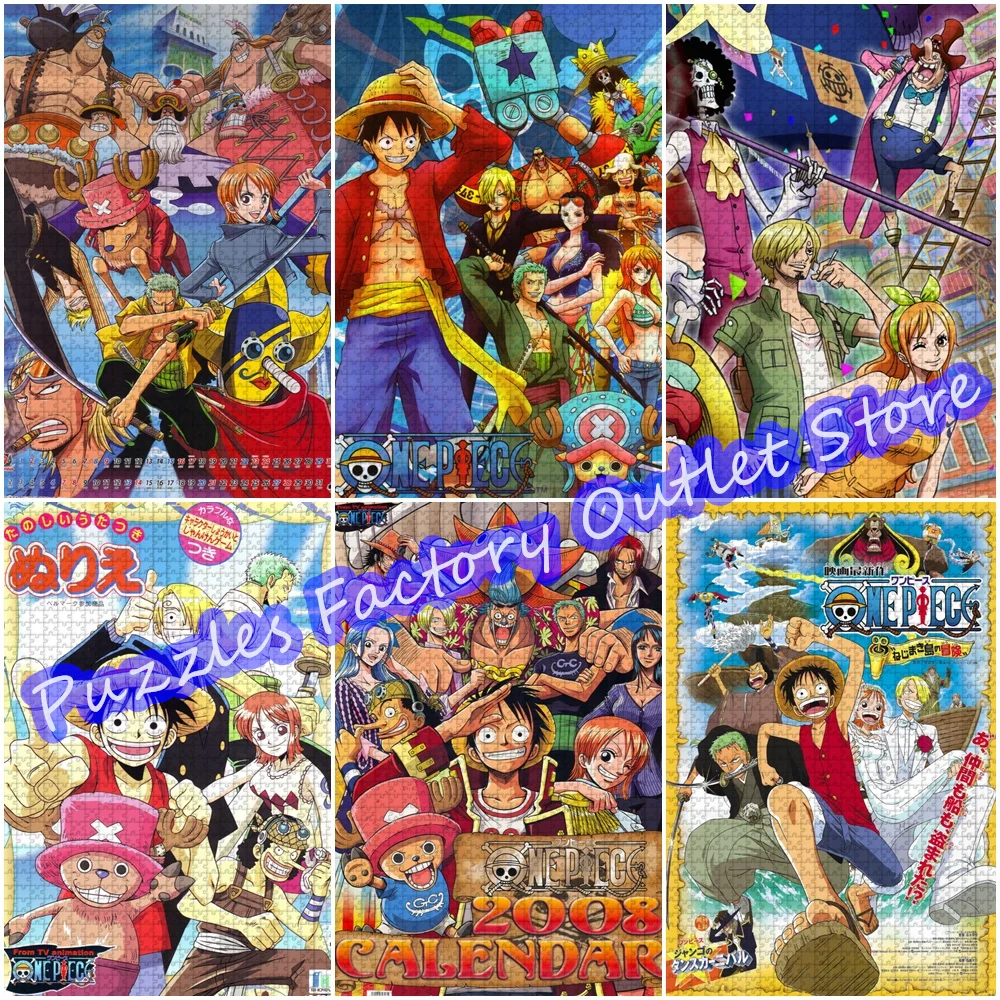 

One Piece Anime Print Puzzle Adventure At The End of Death 300/500/1000 Pieces Cartoon Jigsaw Puzzles for Kids Educational Toys