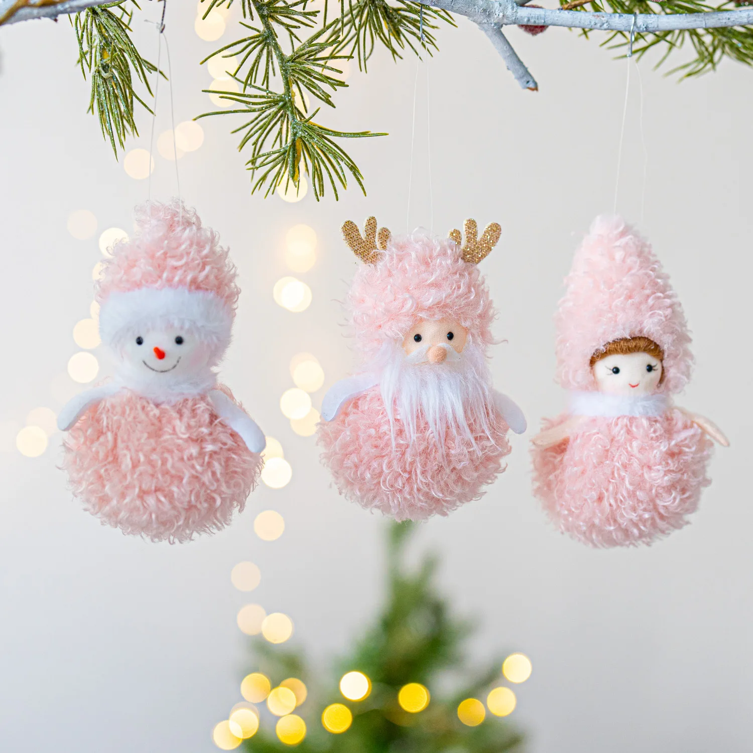 

2Pcs Christmas Decorations ins Cute Ballet Girl Doll Plush Angel Doll Pendant Christmas Ornament