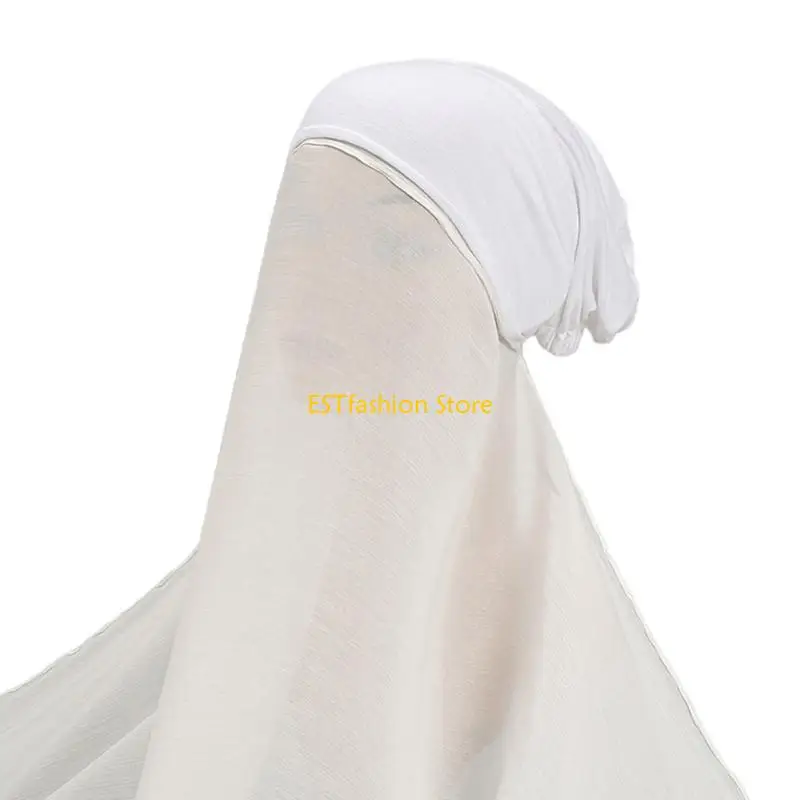 Y5GC Women Muslims Church Headpiece Embroidered Catholicism Headscarf Mantilla Scarf