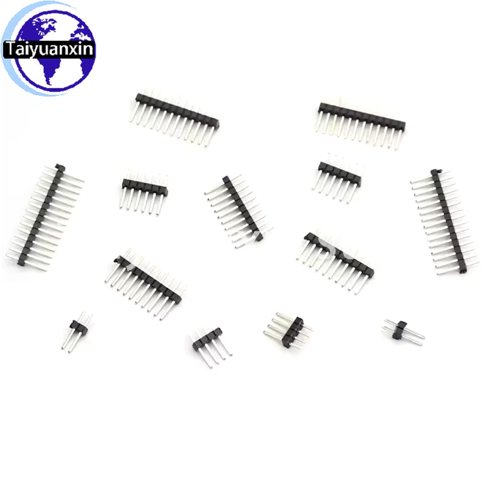 100PCS 1.27mm Pitch Single Row of Pins Straight Row of Pins 1*2P 3P 4P 5Pin 6Pin 7Pin 8Pin 9Pin 10Pin 11Pin 12Pin 30Pin 40Pin