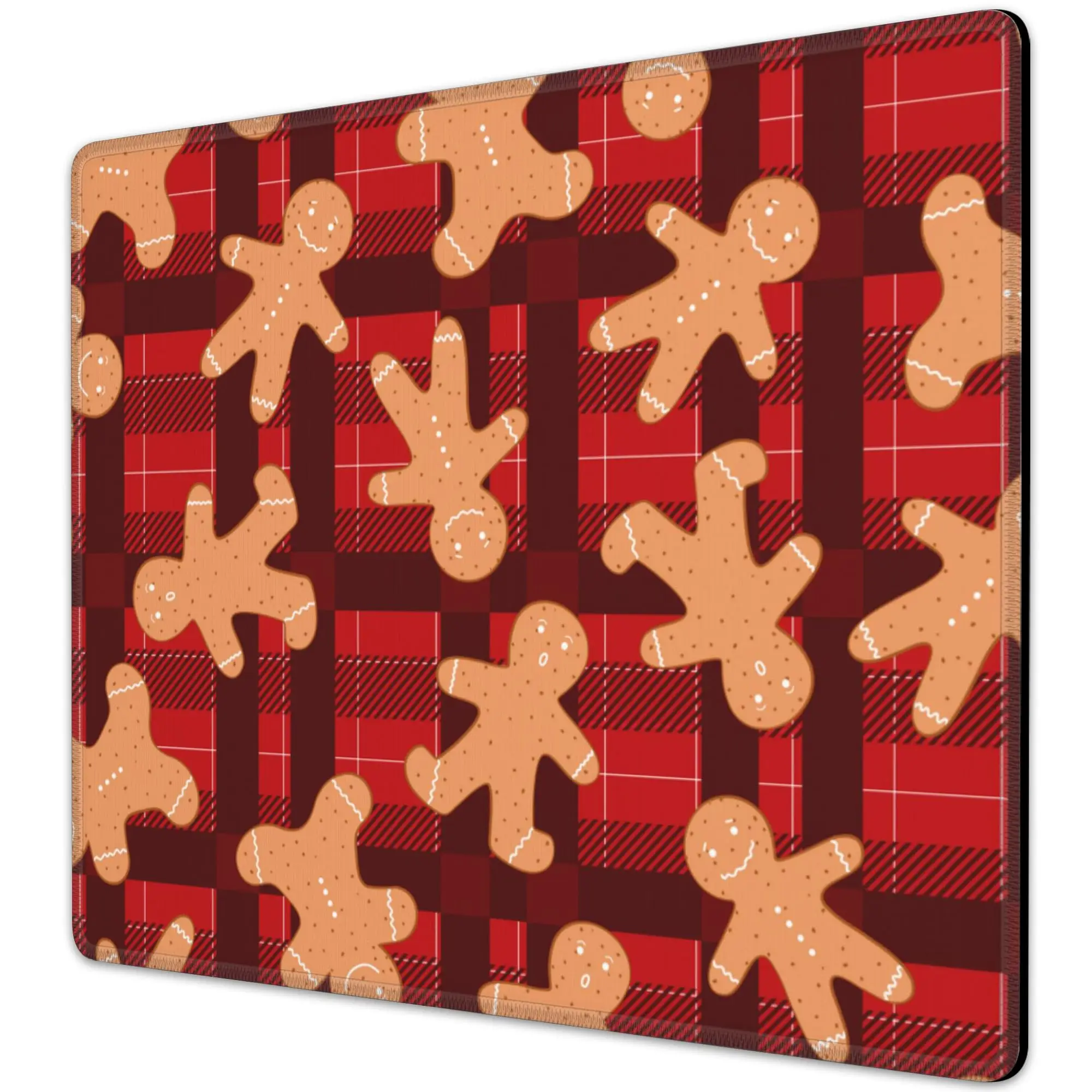 Vintage Christmas Gingerbread Man Printing Mouse Pads Comfortable Gaming Mousepad Mouse Mat Keyboard Mats Desk Pad 22x18cm