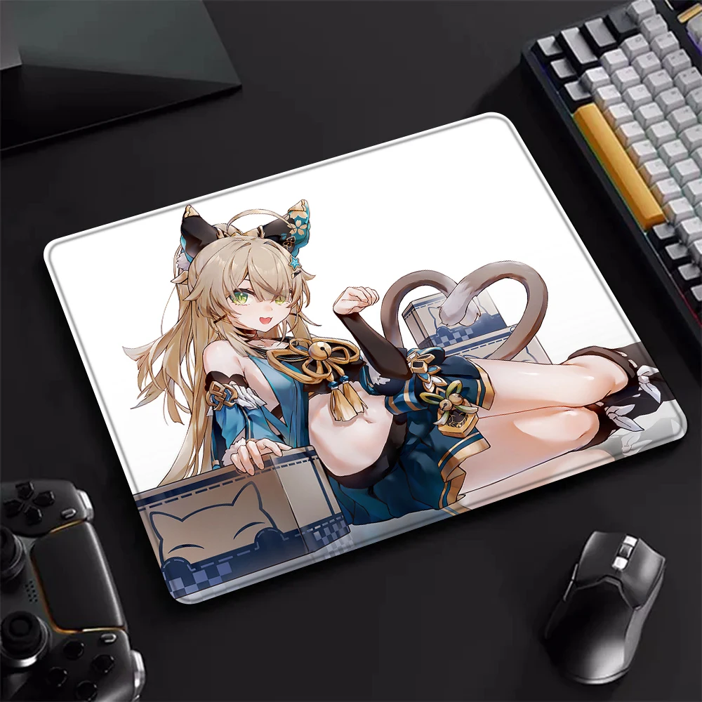 Kirara Genshin Impact Gaming Mouse Pad XS Small Mousepad For PC Gamer Desktop Decoration Office Mouse Mat Deskmat Rug