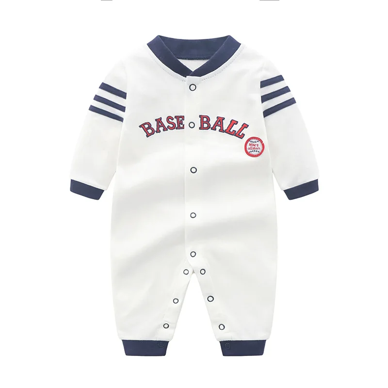 

Baseball Uniform Baby Boy Jumpsuit 0-2 Years Spring Autumn Pure Cotton Long Sleeved Infant Boys Rompers Newborn Boy Bodysuit