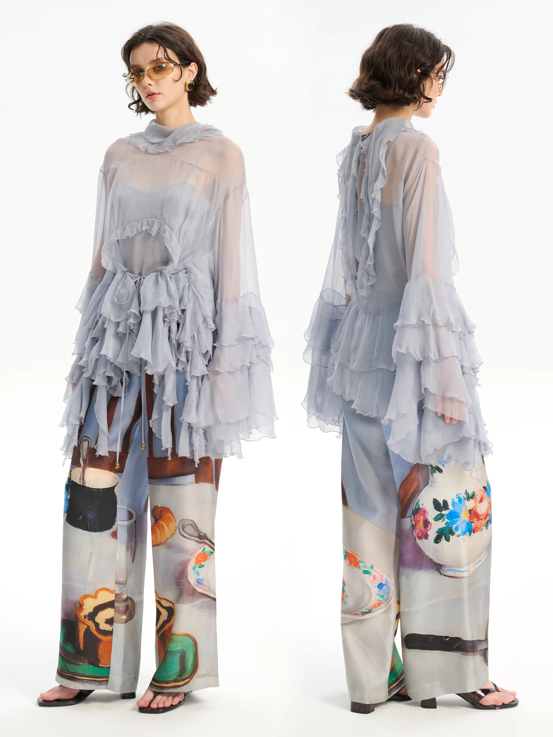 

Комплект MAIMAI: Шелковая юбка-фейри и модный костюм для женщин на осень-зиму.