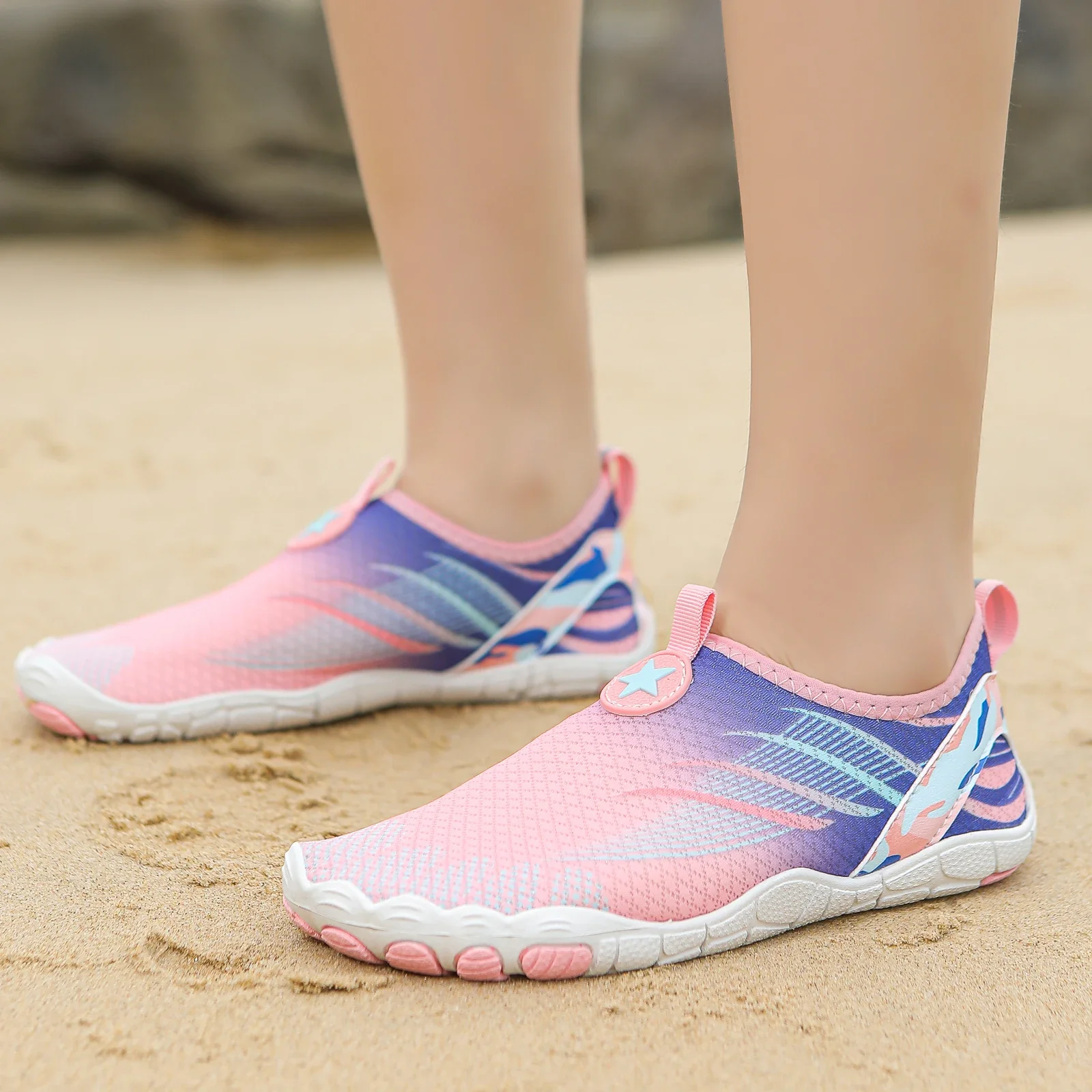 Women's Water Swimming Shoes Rubber Outsole Quick Drying Breathable Men's Swimming Shoes Beach Shoes Casual Exercise Bike