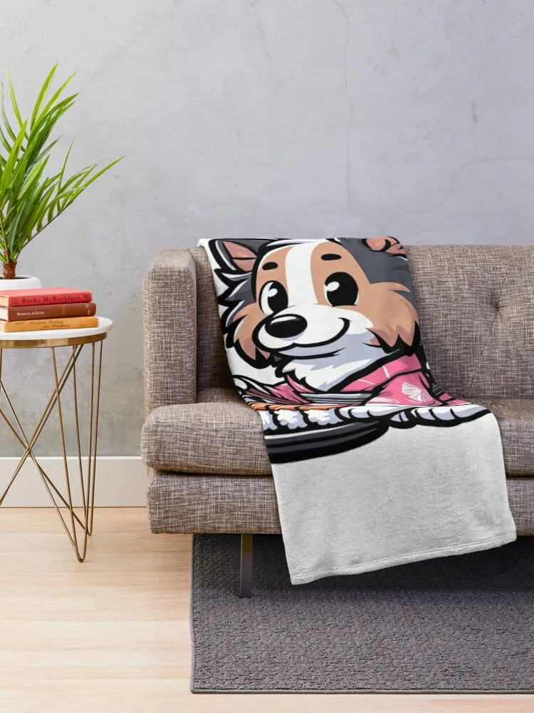 Shetland Sheepdog Dog Sushi Throw Blanket blankets ands For Decorative Sofa Blankets